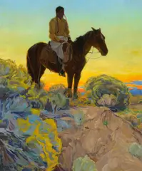 Walter Ufer, Sundown, 1916, oil on canvas