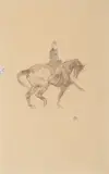 Henri Toulouse-Lautrec, Dresseur, ink wash & gouache on paper
