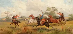 James Walker, Californios, 1870, oil on canvas