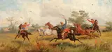 James Walker, Californios, 1870, oil on canvas