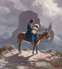 Olaf Wieghorst, Navajo Madonna, 1964, oil on canvas