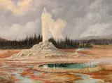 Grafton Tyler Brown, Castle Geyser and Well, Yellowstone, 1887, oil on canvas