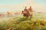John Clymer, The Trail West, oil on board