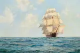 Montague Dawson, Fair Weather, Fine Voyage: 'The White Star', oil on canvas