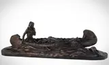 Robert Farrington Elwell, Indian in a Canoe, bronze
