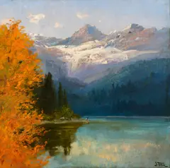John Fery, Avalanche Lake, oil on canvas