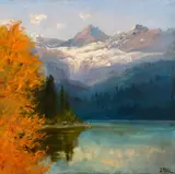 John Fery, Avalanche Lake, oil on canvas