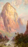 The Great White Throne, Zion National Park by John Fery, circa 1920, oil on board, sold Jul 2015