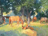 Nicholas Firfires, Morning in San Marcos, oil on canvas
