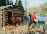 Philip Russell Goodwin, In a Tight Corner, oil on canvas laid on board