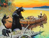 Frank B. Hoffman, Loaded for Bear, oil on canvas