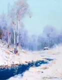 Alaskan Winter by Sydney Laurence, oil on canvas, sold Jul 2015