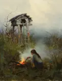 Winter Cache by Sydney Laurence, oil on canvas, sold Jul 2015