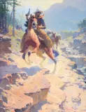 William Robinson Leigh, The Right of Way, oil on canvas