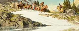 The Lost Trail by Frank McCarthy, 1989, oil on canvas, sold Jul 2015