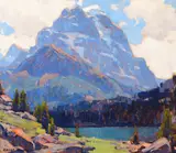 Shadowed Peaks by Edgar Alwin Payne, oil on canvas, sold Jul 2015