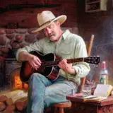 Scott Tallman Powers, The Wyoming Storyteller, 2015, oil on canvas