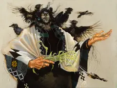 While the Ravens Laughed by Paul Pletka, 1976, acrylic on canvas, sold Jul 2015