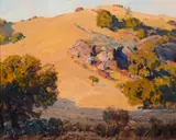 Hanson Puthuff, Tawny Slopes, oil on canvas