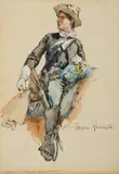 Frederic Remington, Sketch of a U. S. Cavalryman Made in Arizona, watercolor and ink on paper