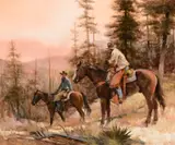 Howard Rogers, Down a Mountain Trail, oil on canvas