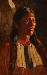 Warren Rollins, Taos Indian, New Mexico, oil on canvas