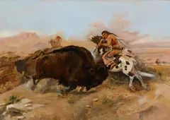 Charles Marion Russell, Meat for the Tribe, oil on canvas