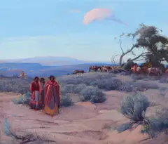 Gerald Cassidy, Blue Mesa, Navajo Healing Sing, circa 1922, oil on canvas