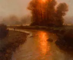Contentment by Brent Cotton, 2014, oil on canvas, sold Jul 2014