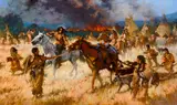 C. Michael Dudash, Prairie Fire, 2014, oil on canvas