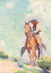 W. Herbert Dunton, The Cowpuncher, oil on canvas