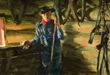 Loren Entz, Jack, oil on canvas laid on board