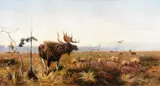 [After] Richard Friese, Bull Moose, oil on canvas