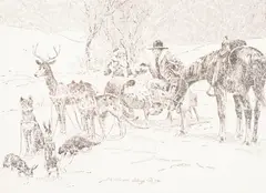 Elling William Gollings, Christmas Card, print on paper