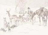 Elling William Gollings, Christmas Card, print on paper