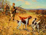 Frank B. Hoffman, Quail Country, oil on canvas