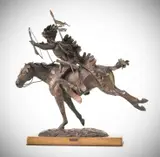 Dog Soldier by Harry Jackson, 1983, bronze with wood base, sold Jul 2014