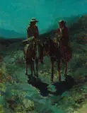 Lovers of the Desert by Frank Tenney Johnson, oil on canvas, sold Jul 2014
