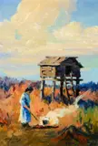 Theodore Roosevelt Lambert, Autumn Cache, 1941, oil on board