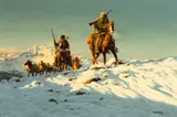 Coming Out of the High Country by Frank McCarthy, 1979, oil on board, sold Jul 2014