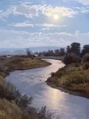 Moonlit Night by Jay Moore, 2014, oil on canvas, sold Jul 2014