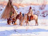 A Warm Fire on a Chilly Day by Jim Norton, 2012, oil on canvas, sold Jul 2014