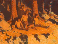 Frederic Remington, The Story of Where the Sun Goes, 1907, oil on canvas