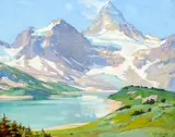 Mt. Assiniboine by Carl Rungius, oil on canvas, sold Jul 2014