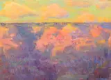 Joseph Henry Sharp, Afterglow – Grand Canyon Ariz., oil on board