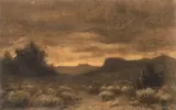 Joseph Henry Sharp, Landscape, monotype on paper