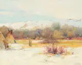 Joseph Henry Sharp, Crow Camp, oil on canvas