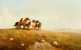 William Standing, Horses on a Hill, 1932, oil on canvas