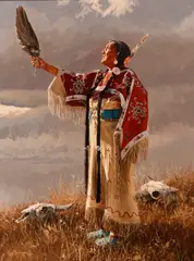 Ray Swanson, Prayer for Their Vanishing Herds, oil on canvas