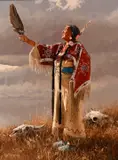 Ray Swanson, Prayer for Their Vanishing Herds, oil on canvas